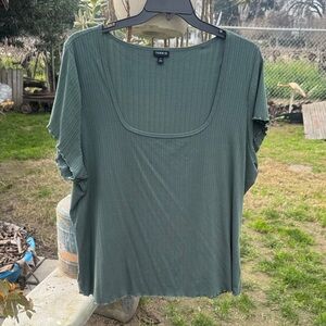 Torrid Forest Green Short Sleeve Top